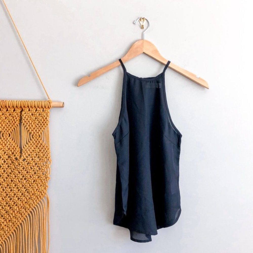 Amercrombie & Fitch Sheer High-Neck Tank